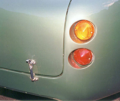 taillight and trunk latch detail of our clone of the famous 2 VEV